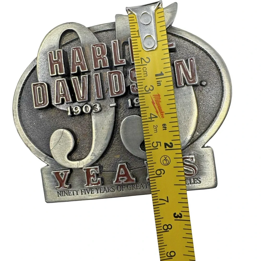 1997 Harley-Davidson 95th Anniversary Belt Buckle with Box Limited Edition EUC